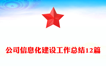 公司信息化建设工作总结12篇