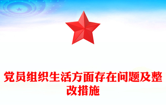 党员组织生活方面存在问题及整改措施
