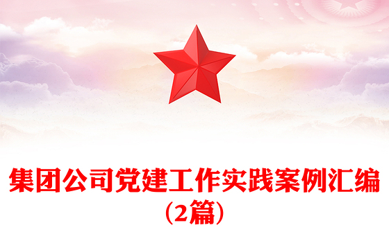 集团公司党建工作实践案例汇编(2篇)