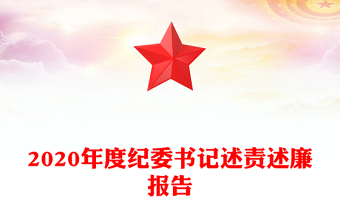 2020年度纪委书记述责述廉报告