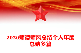2020师德师风总结个人年度总结多篇