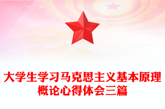大学生学习马克思主义基本原理概论心得体会三篇