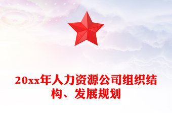 20xx年人力资源公司组织结构、发展规划