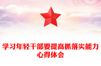 学习年轻干部要提高抓落实能力心得体会