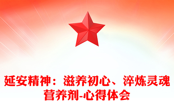 延安精神：滋养初心、淬炼灵魂营养剂-心得体会