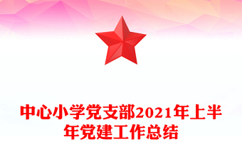 中心小学党支部2021年上半年党建工作总结