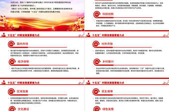 红色简洁12段话速览“十五五”时期发展重要着力点PPT党课下载