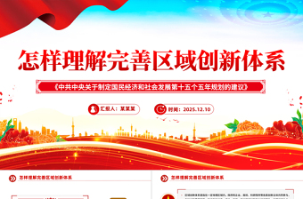 红色质感怎样理解完善区域创新体系PPT《建议》问答学习课件