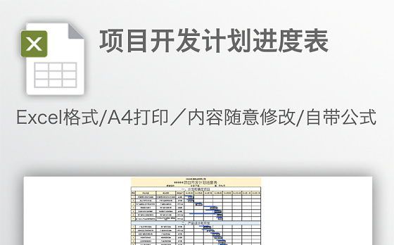 项目开发计划进度表